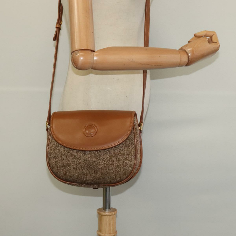 【日本直送】GUCCI 棕色金色皮革肩背包 007 14 0074 正品 bs25074-20