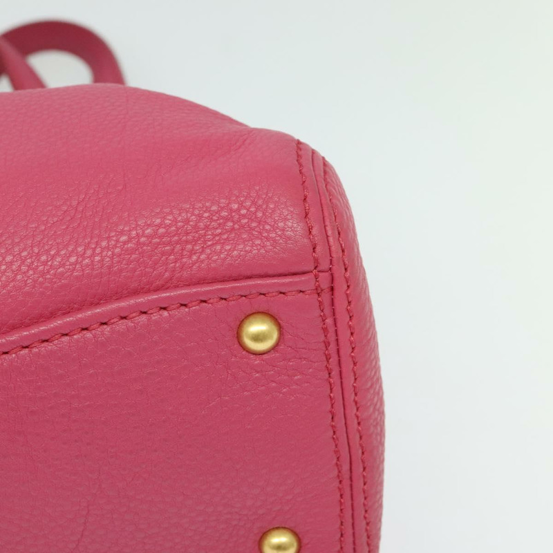 【日本直送】Miu Miu Vittello Caribbean 手提包 皮革 2way 粉紅色金色 正品 fm4567-13