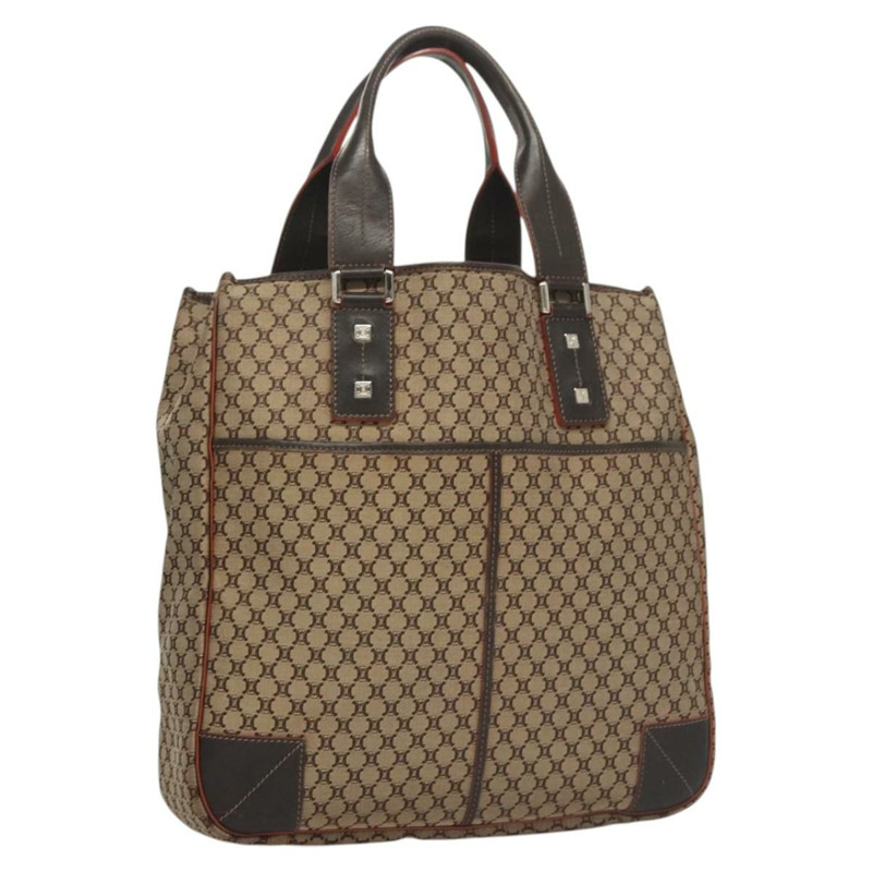 【日本直送】CELINE Macadam 帆布托特包 棕色銀色 正品 HK2513-0
