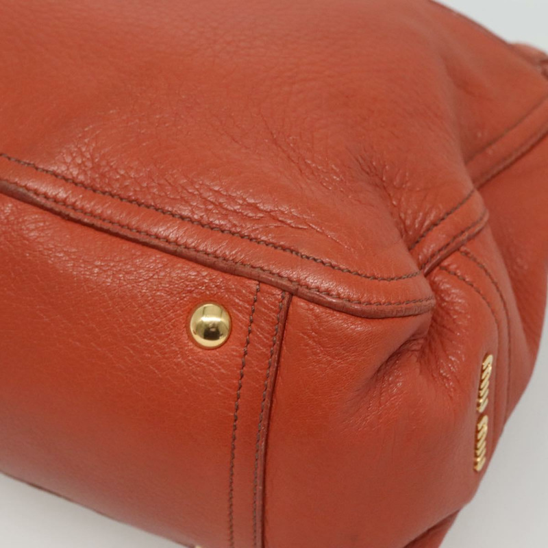 【日本直送】Miu Miu 手提包 皮革 2 款可選 棕金色 正品 sw498-14