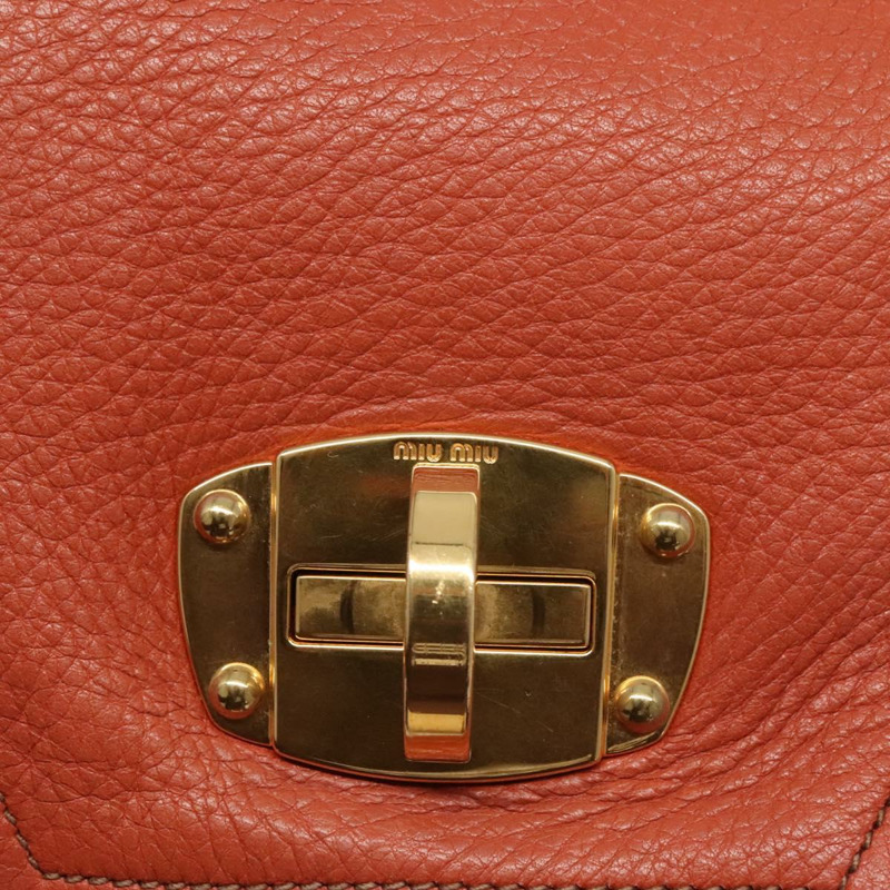 【日本直送】Miu Miu 手提包 皮革 2 款可選 棕金色 正品 sw498-16