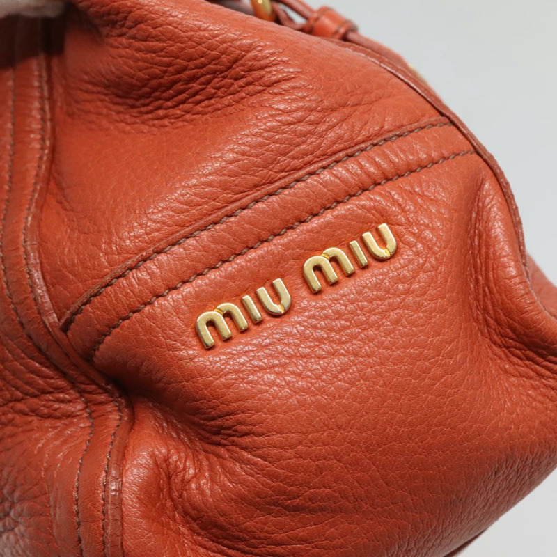 【日本直送】Miu Miu 手提包 皮革 2 款可選 棕金色 正品 sw498-17