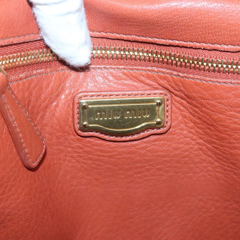 【日本直送】Miu Miu 手提包 皮革 2 款可選 棕金色 正品 sw498-18