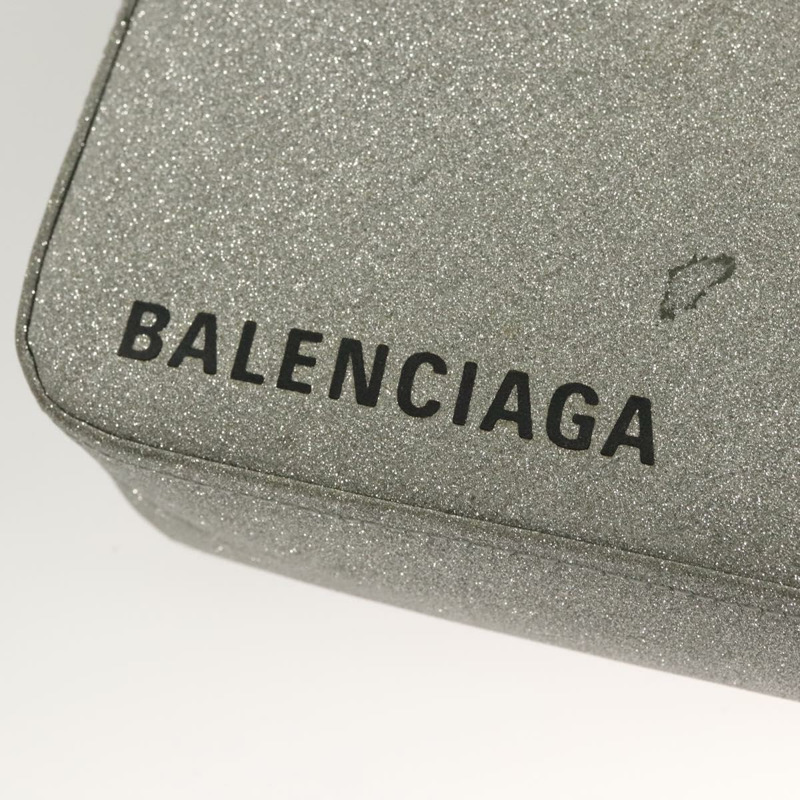 【日本直送】BALENCIAGA Triangle Duffle XS 手提包 皮革 2 向 銀色 531048 正品 121086-8
