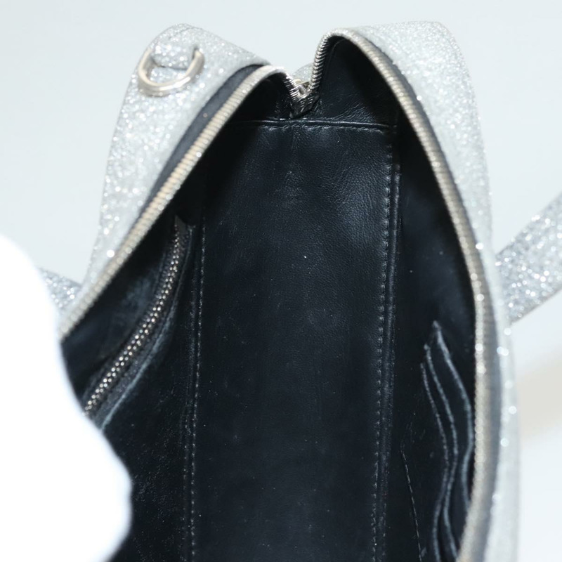 【日本直送】BALENCIAGA Triangle Duffle XS 手提包 皮革 2 向 銀色 531048 正品 121086-18