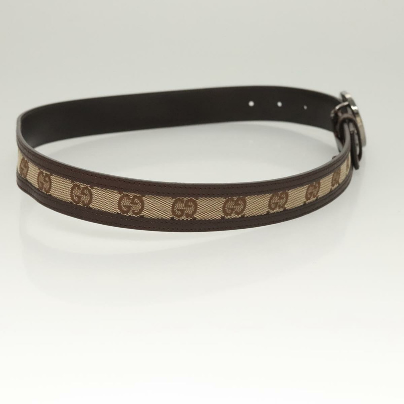 【日本直送】GUCCI GG 帆布互扣腰帶 33.5 英吋 米棕色 114874 正品 122413-4
