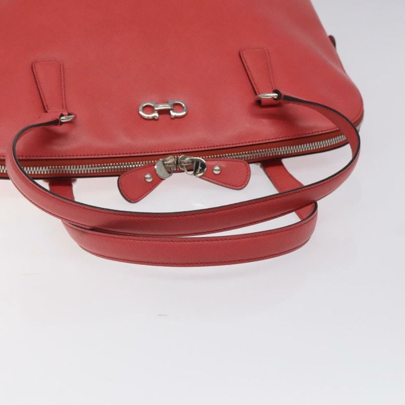 【日本直送】Salvatore Ferragamo 手提包 皮革 粉紅色 銀色 正品 122097-6