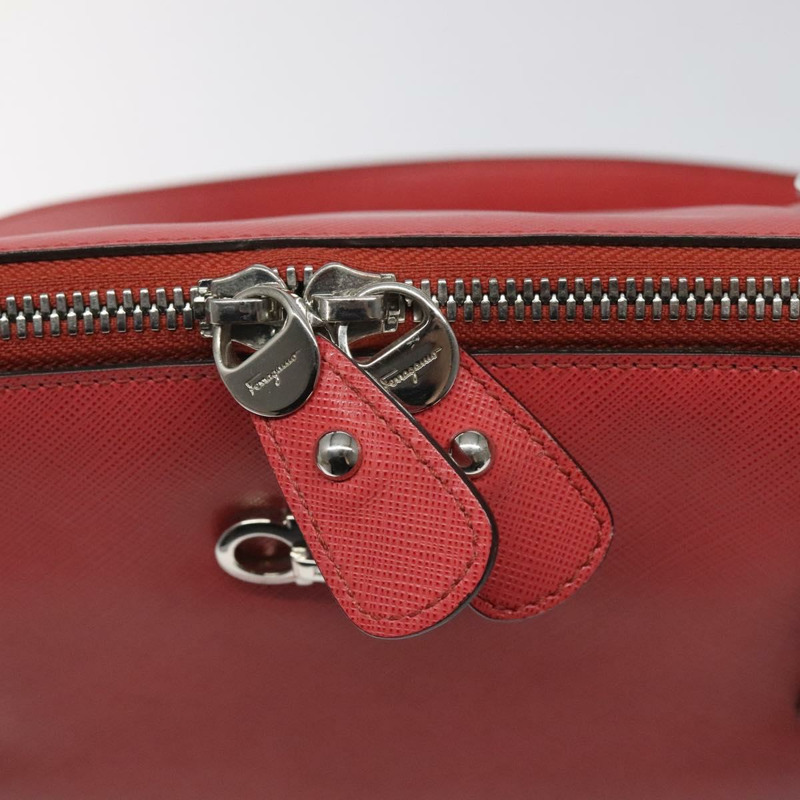 【日本直送】Salvatore Ferragamo 手提包 皮革 粉紅色 銀色 正品 122097-9