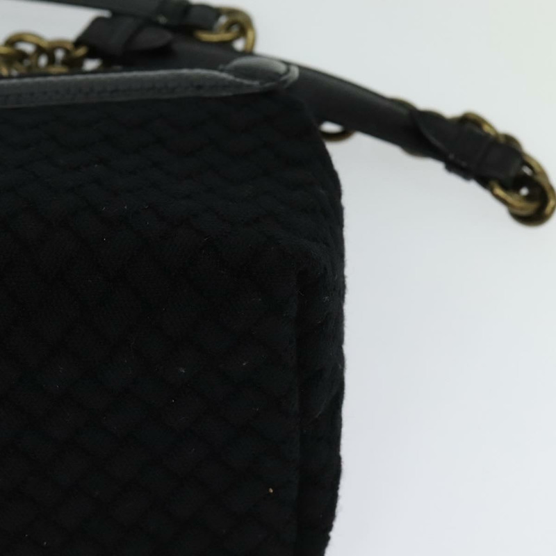 【日本直送】BOTTEGA VENETA 鏈條單肩包 棉質 黑金 正品 sw586-16