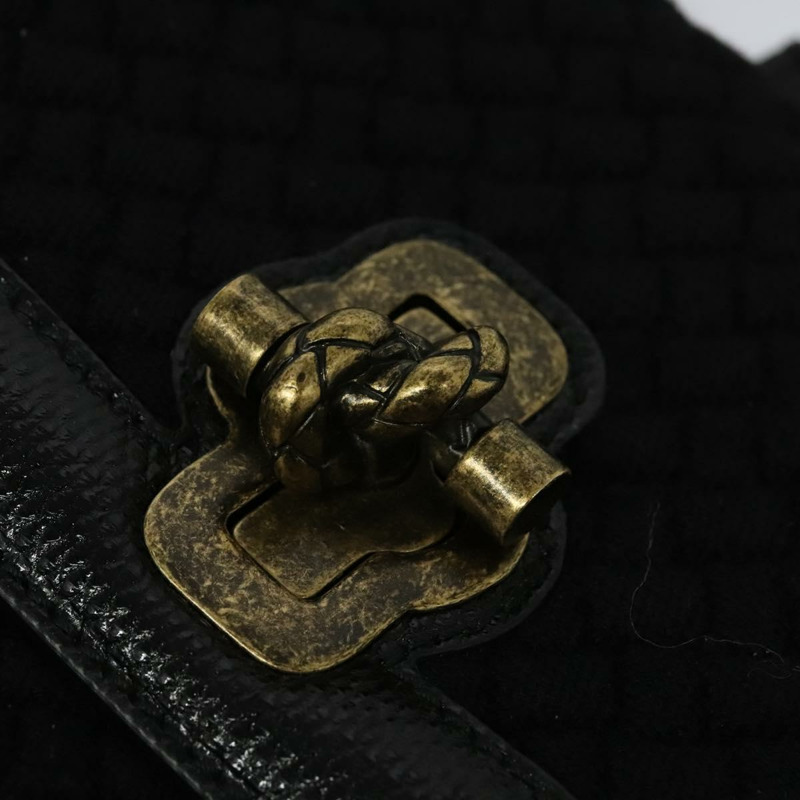 【日本直送】BOTTEGA VENETA 鏈條單肩包 棉質 黑金 正品 sw586-17