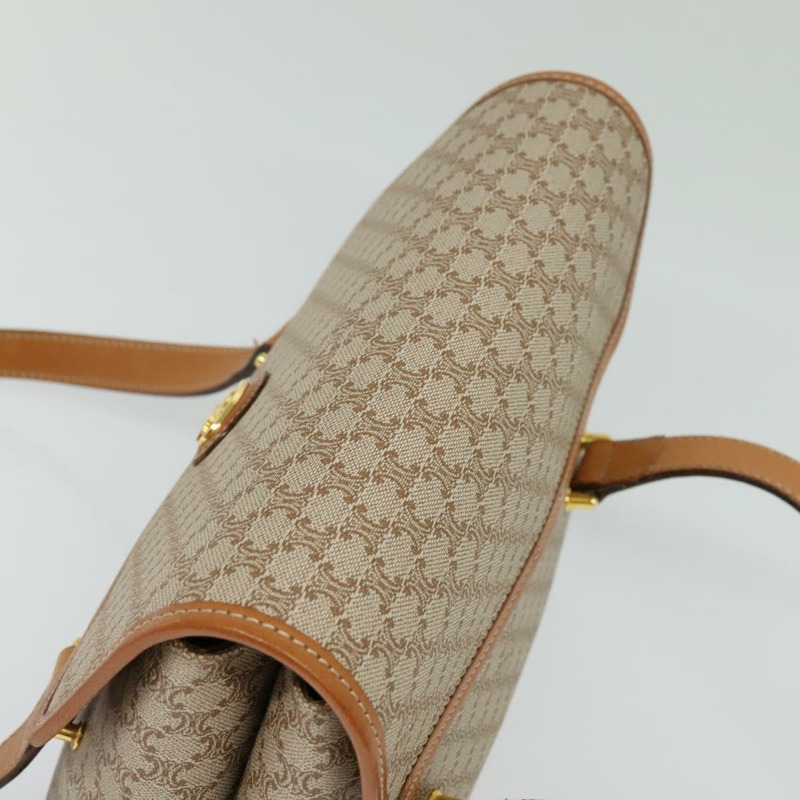 【日本直送】CELINE Macadam帆布手提包 PVC 米色 金色 正品 sw601-5