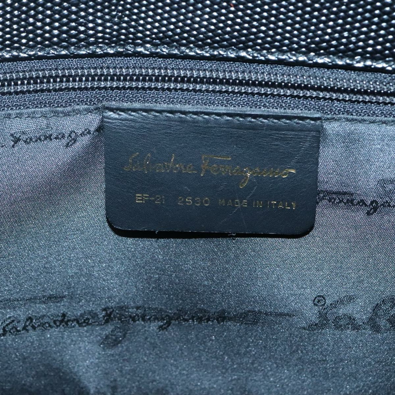 【日本直送】Salvatore Ferragamo 托特包 皮革壓花 黑金色 正品 gh067-11