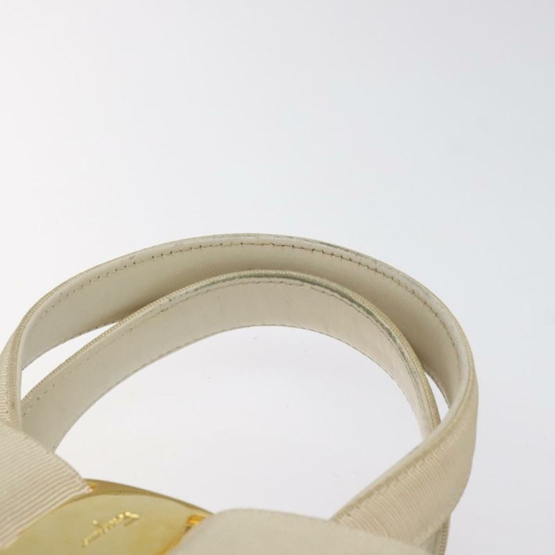 【日本直送】Salvatore Ferragamo Vala 手提包皮革米色金色正品 gh089-7