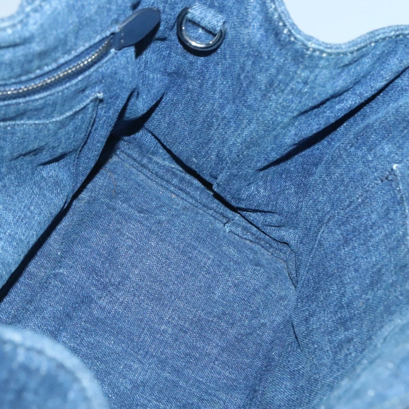 【日本直送】PRADA Bijoux Canapa PM 手袋 牛仔藍 銀色 正品 gh013-17