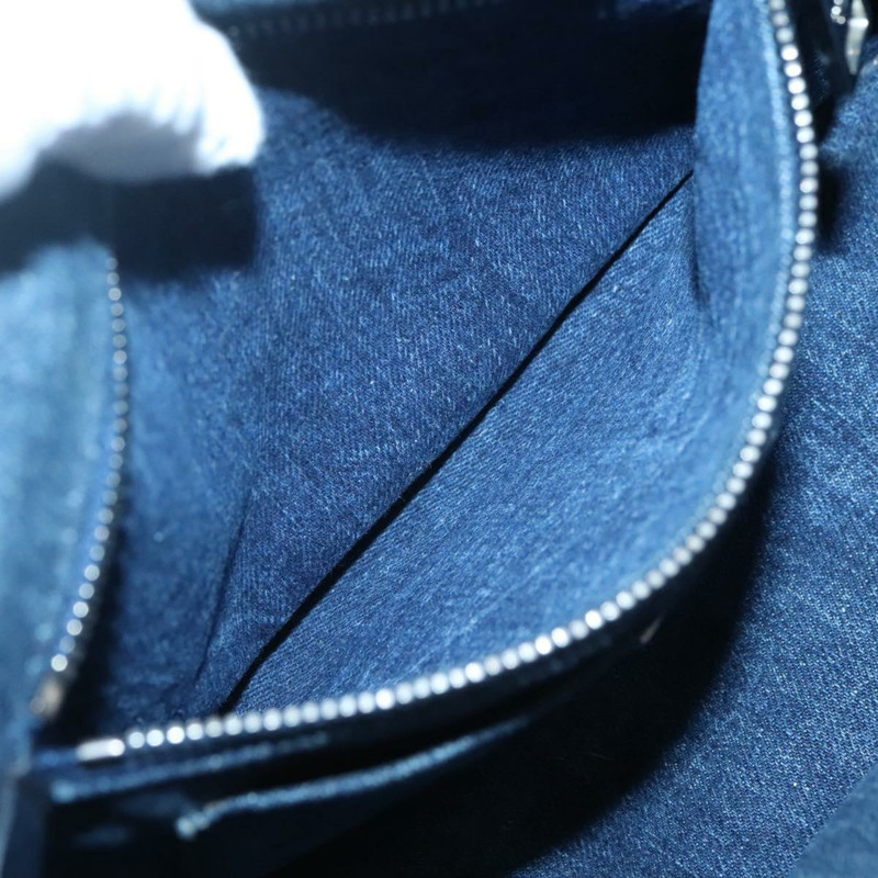 【日本直送】PRADA Bijoux Canapa PM 手袋 牛仔藍 銀色 正品 gh013-21