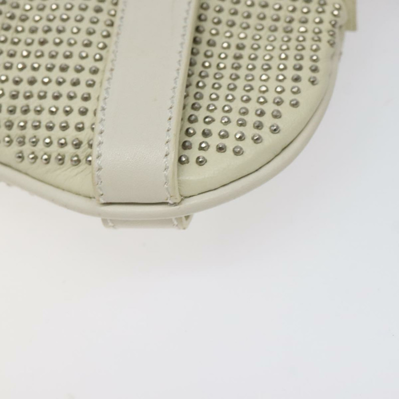 【日本直送】BURBERRY 鉚釘手提包 白色皮革 正品 bs25499-14