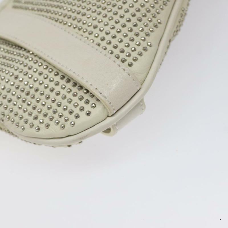 【日本直送】BURBERRY 鉚釘手提包 白色皮革 正品 bs25499-15