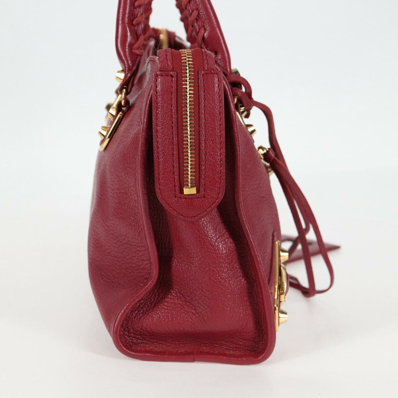 【日本直送】BALENCIAGA 經典金屬邊緣 City S 包皮革紅金 432831 正品 am8323M-3