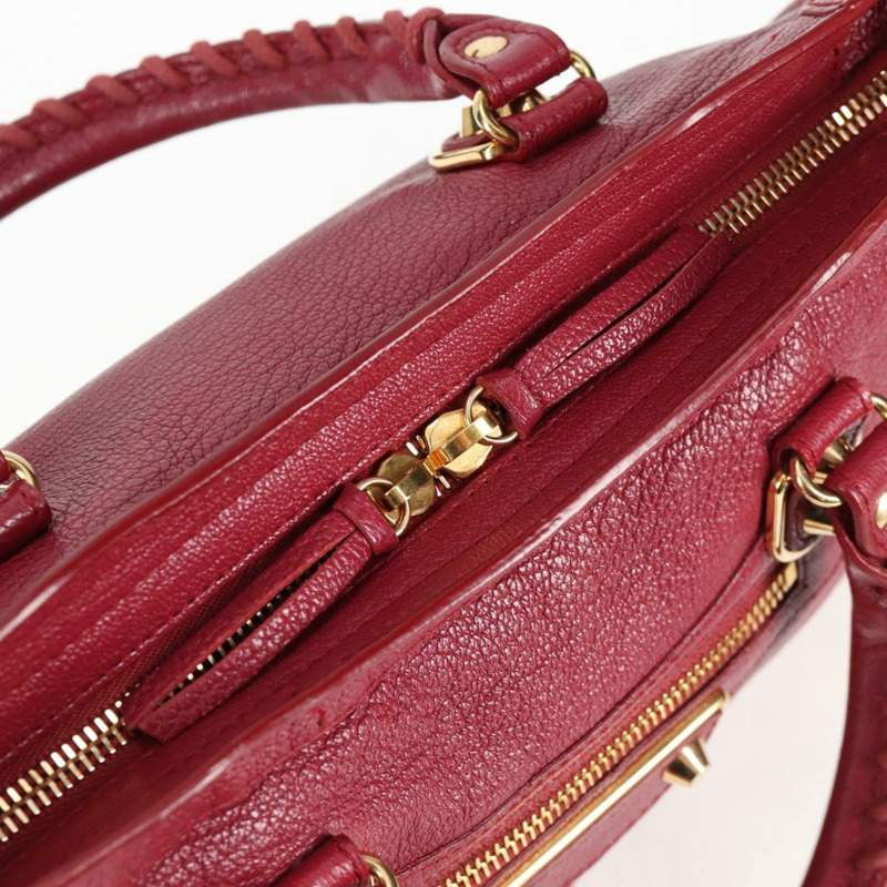 【日本直送】BALENCIAGA 經典金屬邊緣 City S 包皮革紅金 432831 正品 am8323M-19