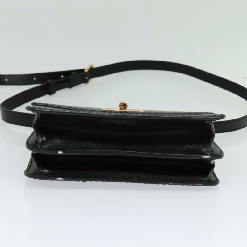 【日本直送】Chloe 肩背包 皮革 黑金 正品 123811-4