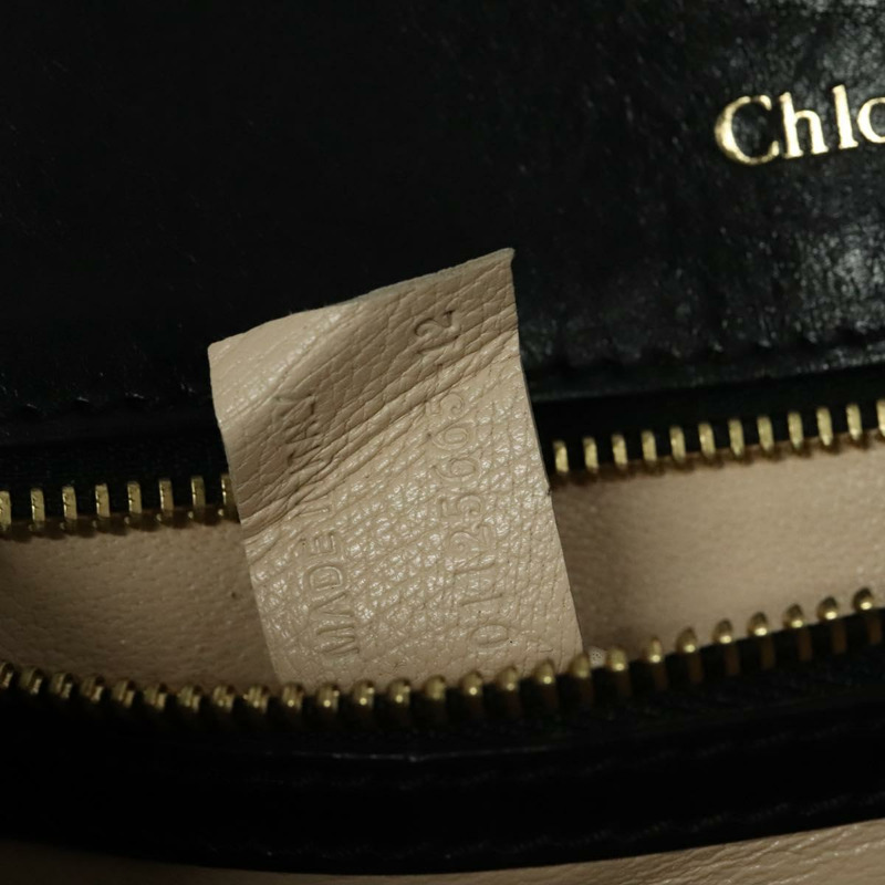 【日本直送】Chloe 肩背包 皮革 黑金 正品 123811-11