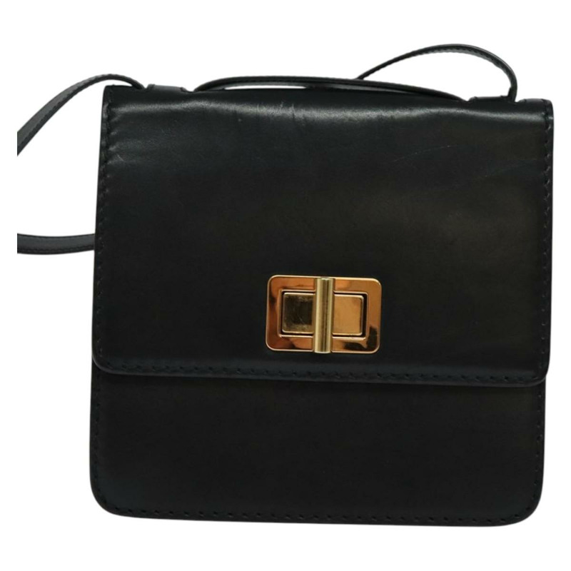 【日本直送】Chloe 肩背包 皮革 黑金 正品 123811-12