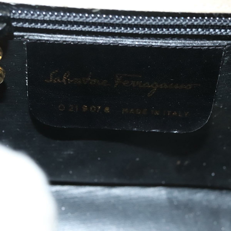 【日本直送】Salvatore Ferragamo 鏈條單肩包 緞面 米色金色 正品 123765-11