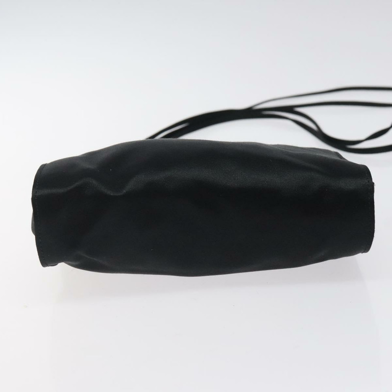 【日本直送】PRADA 單肩包 緞面黑色 正品 123908-4