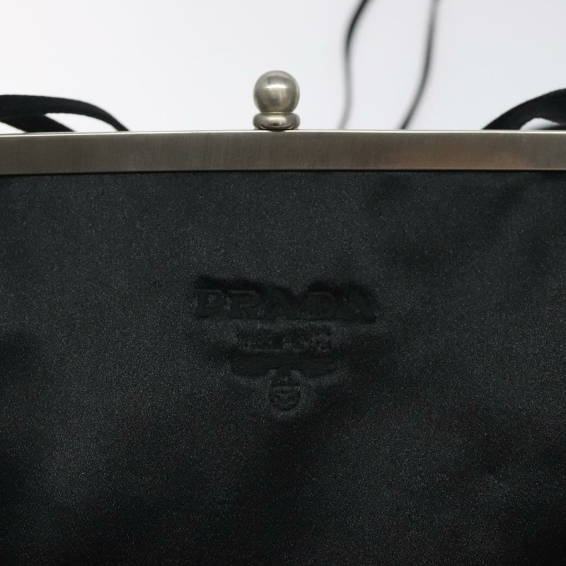 【日本直送】PRADA 單肩包 緞面黑色 正品 123908-16