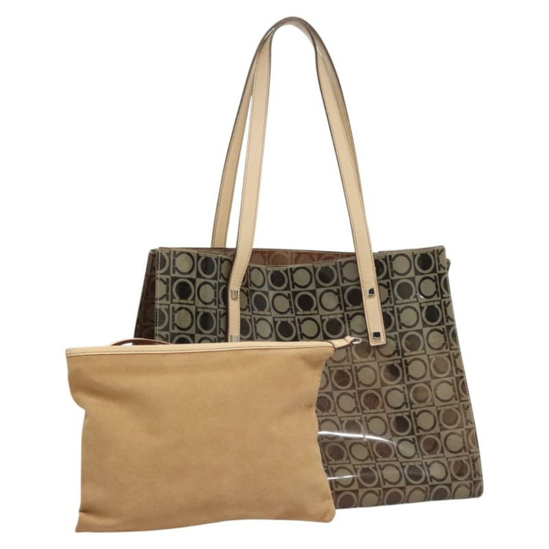 【日本直送】Salvatore Ferragamo 手袋乙烯基棕色正品 BA1920-0