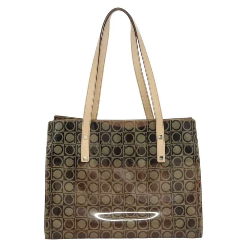 【日本直送】Salvatore Ferragamo 手袋乙烯基棕色正品 BA1920-1