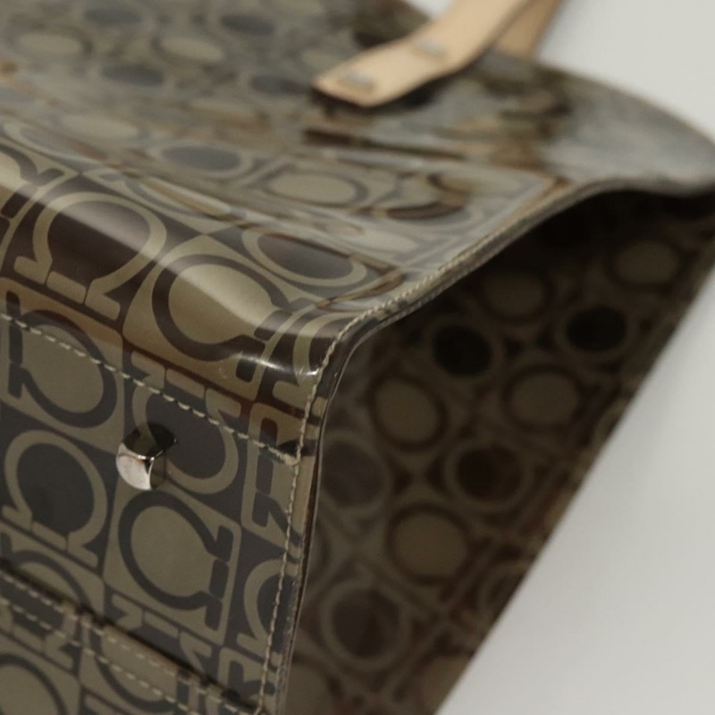 【日本直送】Salvatore Ferragamo 手袋乙烯基棕色正品 BA1920-13