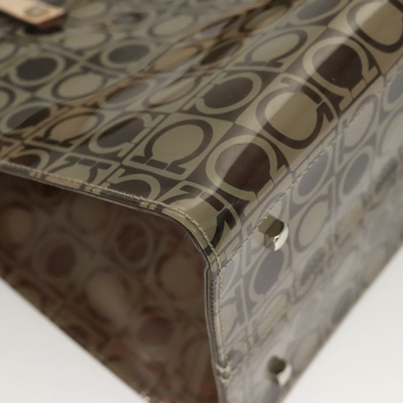 【日本直送】Salvatore Ferragamo 手袋乙烯基棕色正品 BA1920-14