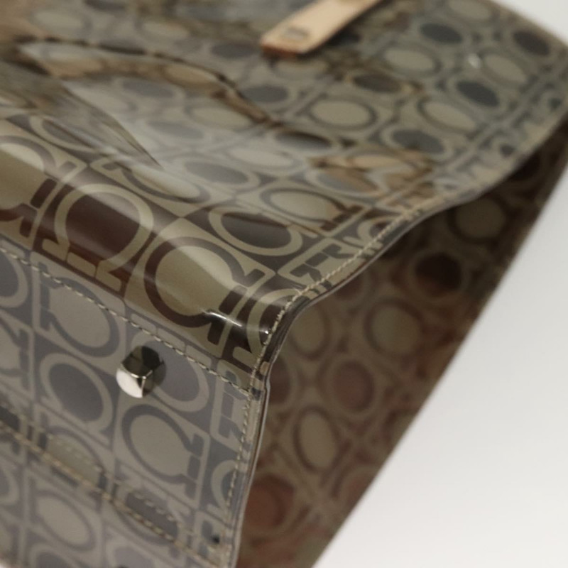 【日本直送】Salvatore Ferragamo 手袋乙烯基棕色正品 BA1920-15