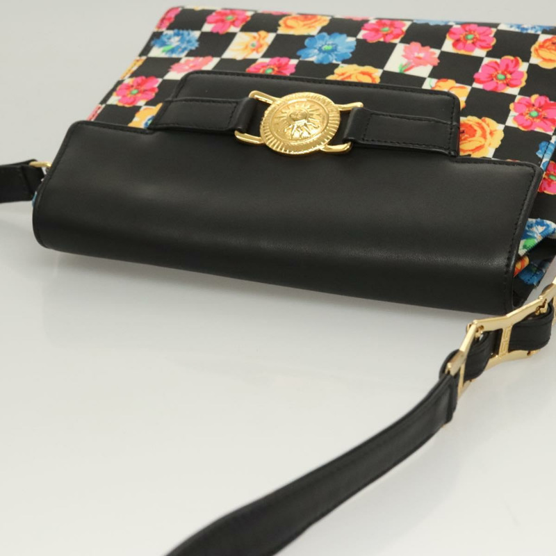 【日本直送】VERSACE 肩背包 PVC 帆布 黑金色 正品 123384-5