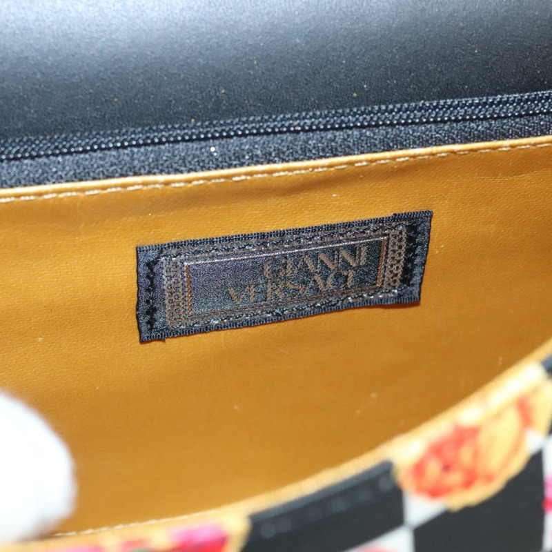 【日本直送】VERSACE 肩背包 PVC 帆布 黑金色 正品 123384-9