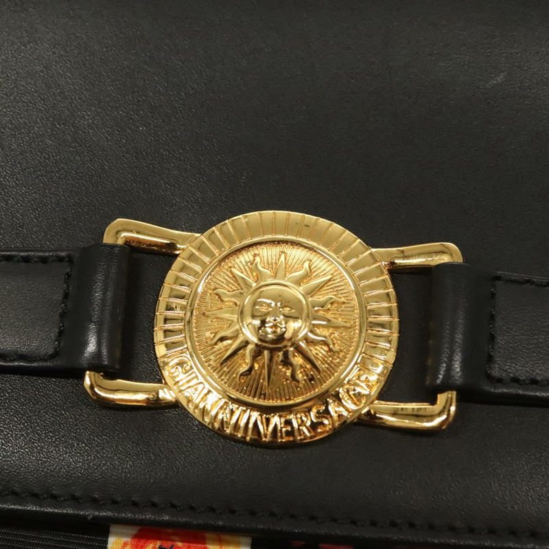 【日本直送】VERSACE 肩背包 PVC 帆布 黑金色 正品 123384-17
