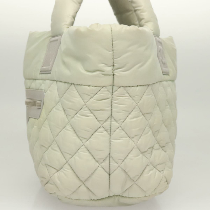 【日本直送】香奈兒 Cococoon 手提包 尼龍 灰色 銀色 CC 標誌 正品 123385-2