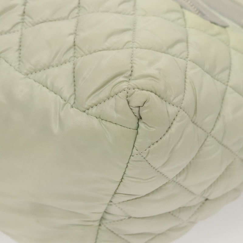 【日本直送】香奈兒 Cococoon 手提包 尼龍 灰色 銀色 CC 標誌 正品 123385-13