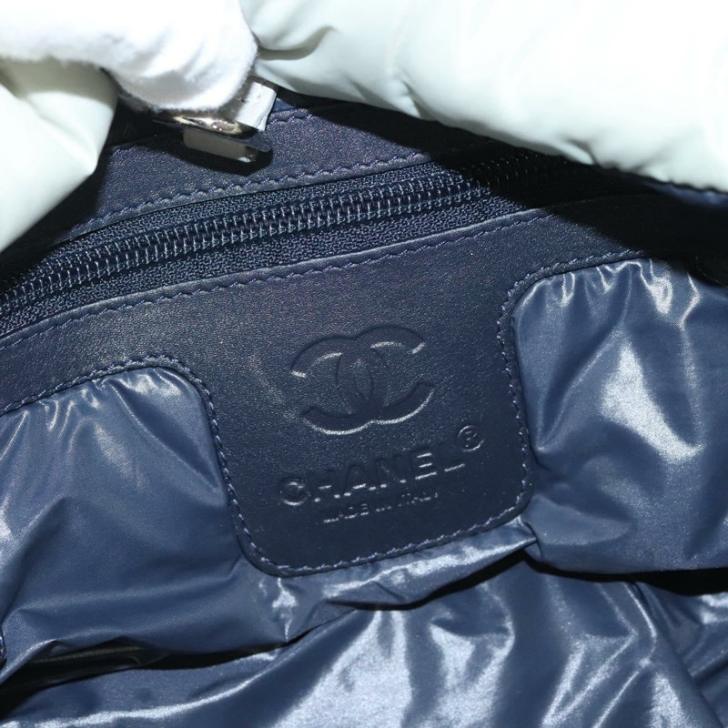 【日本直送】香奈兒 Cococoon 手提包 尼龍 灰色 銀色 CC 標誌 正品 123385-19