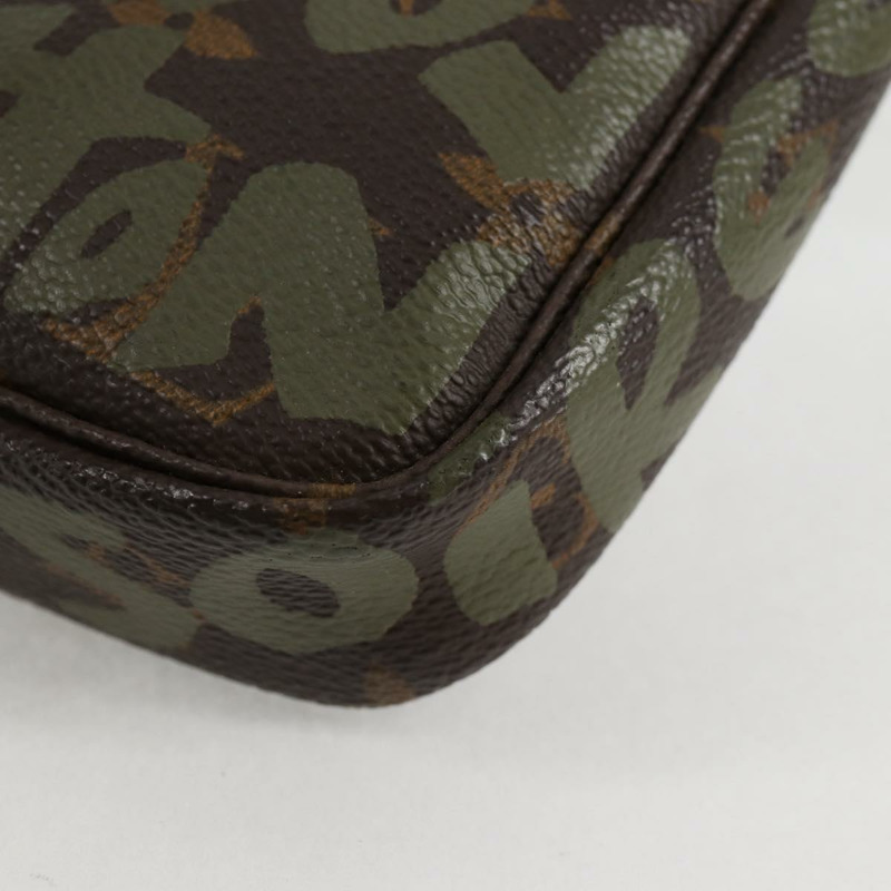 【日本直送】路易威登塗鴉手袋配件袋卡其色 M92191 正品 123438V-14
