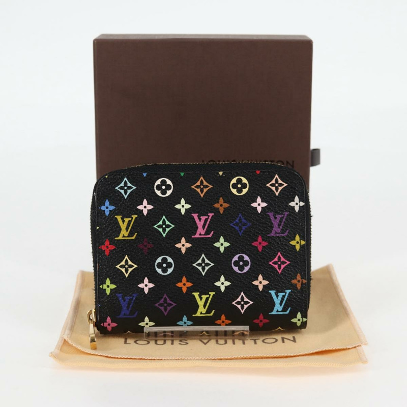 【日本直送】路易威登 Monogram 多色拉鍊零錢包 黑色 M93740 正品 yk18234AV-11