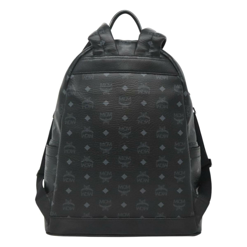 【日本直送】MCM Vicetos Logoogram 背包 PVC 皮革 黑色 銀色 正品 125033-1