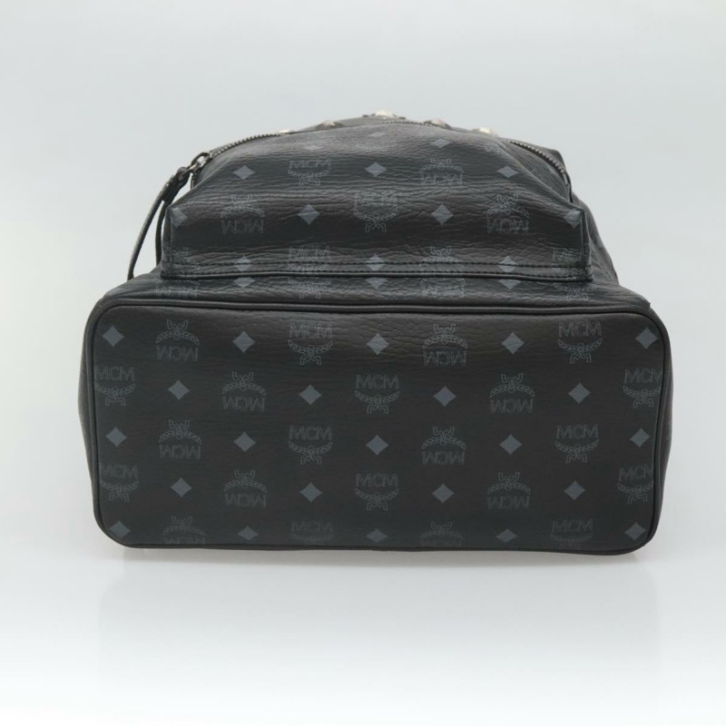 【日本直送】MCM Vicetos Logoogram 背包 PVC 皮革 黑色 銀色 正品 125033-4