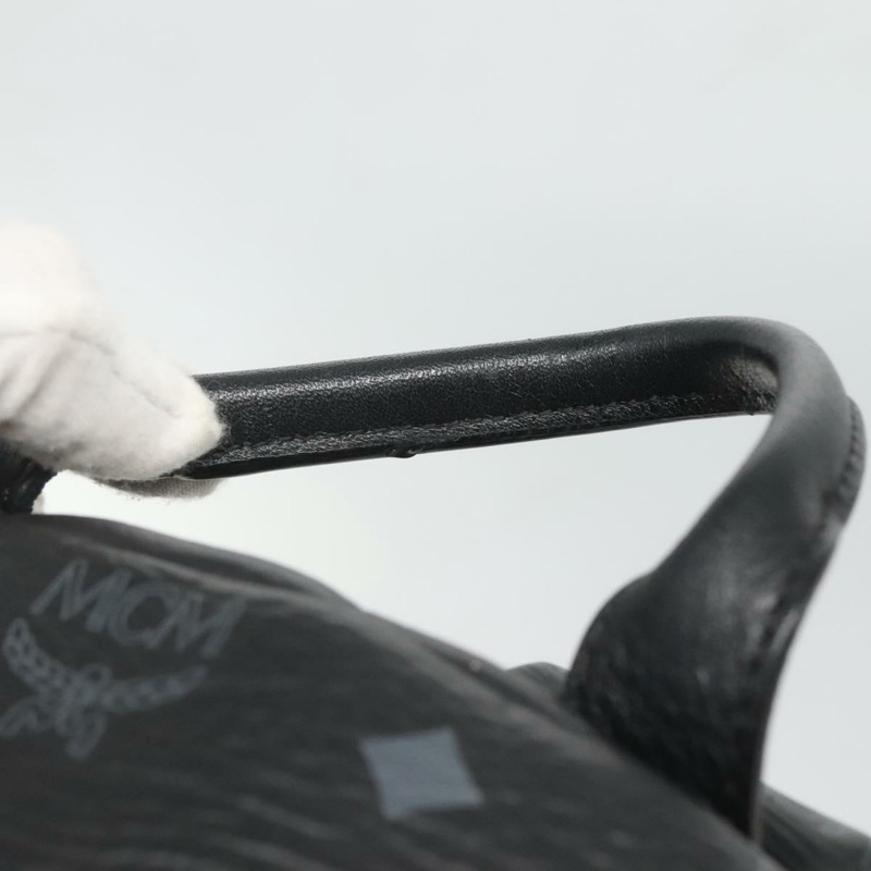 【日本直送】MCM Vicetos Logoogram 背包 PVC 皮革 黑色 銀色 正品 125033-7