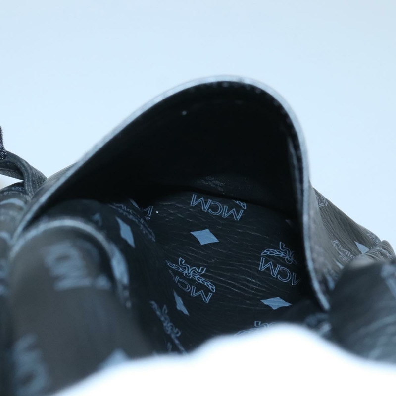 【日本直送】MCM Vicetos Logoogram 背包 PVC 皮革 黑色 銀色 正品 125033-24