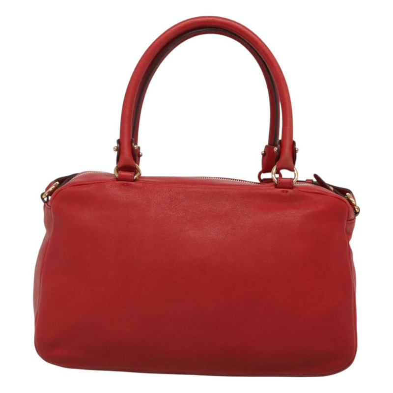 【日本直送】Salvatore Ferragamo 手提包 皮革 2 用 紅色 金色 正品 125303-1