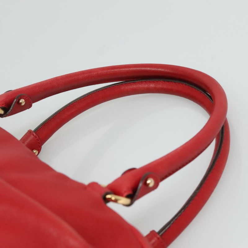 【日本直送】Salvatore Ferragamo 手提包 皮革 2 用 紅色 金色 正品 125303-13
