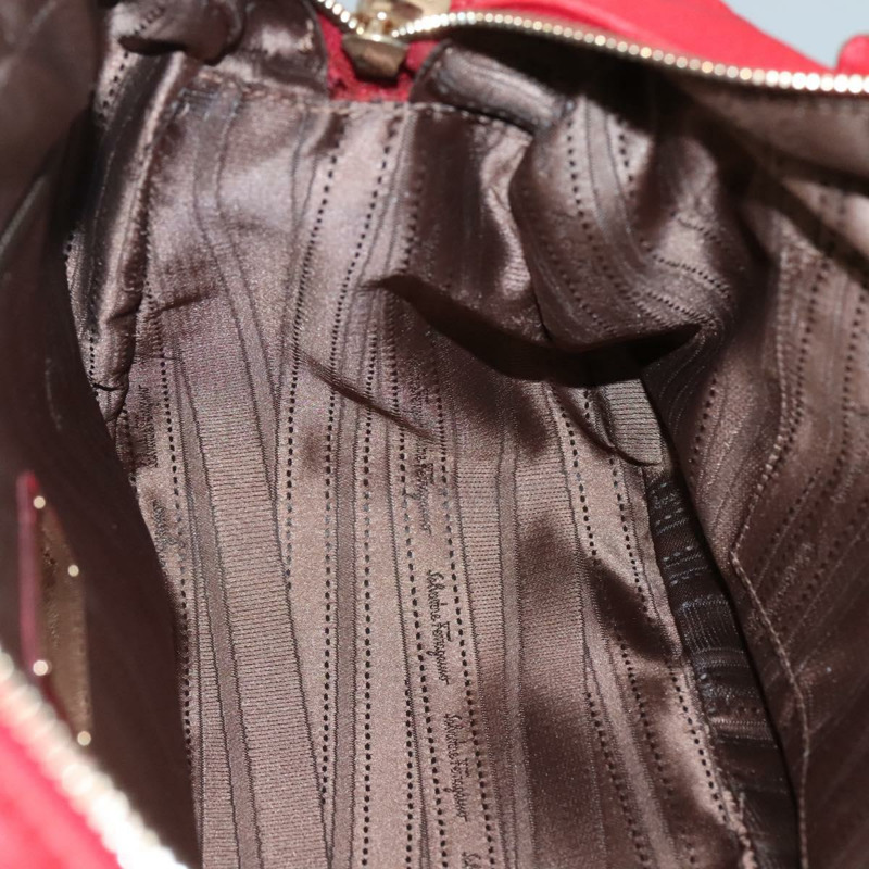 【日本直送】Salvatore Ferragamo 手提包 皮革 2 用 紅色 金色 正品 125303-20