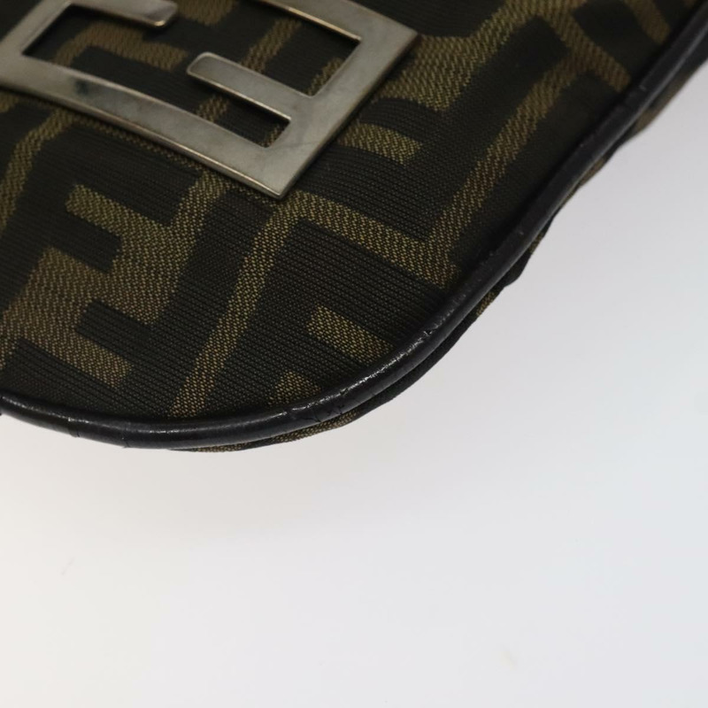 【日本直送】FENDI Zucca 帆布單肩包 棕黑色 正品 am8381-8